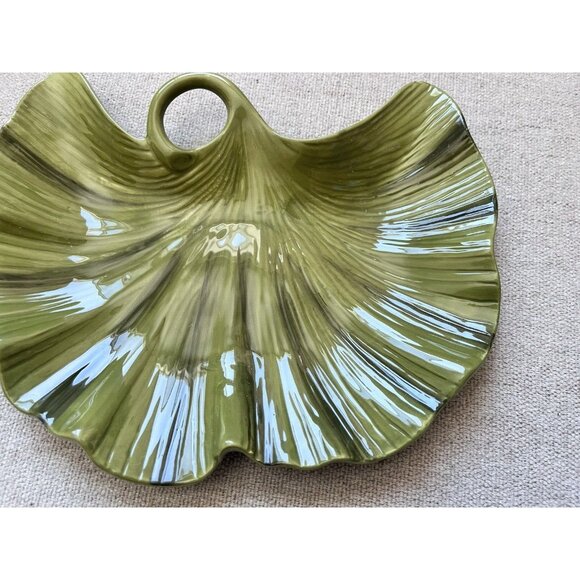 Tommy Bahama Green Leaf Serving Dish Tray Platter Catch All Plate Tropicical - Picture 3 of 6